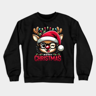 Merry Christmas Reindeer Rudolph Xmas Family holiday Crewneck Sweatshirt